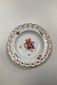 Saxon Flower Deep Plate with Pierced Lace Border from 1860-1890