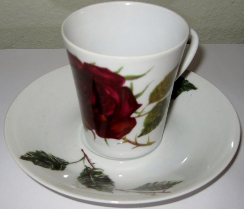 Arabia Finland Cup and saucer with Red Rose