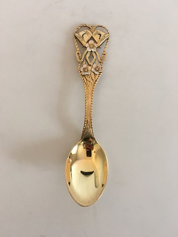 A. Michelsen Christmas Spoon 1912. Partially gilt Sterling Silver.