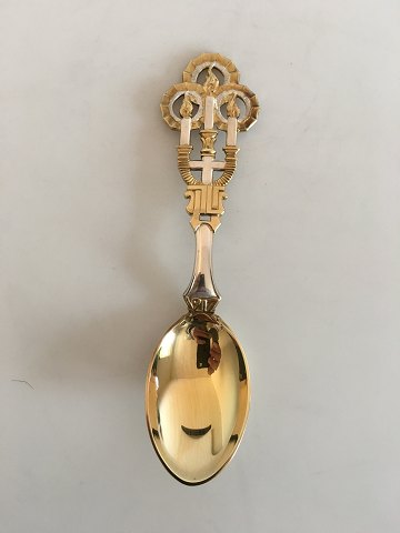 A. Michelsen Christmas Spoon 1917 Gilded Sterling Silver.