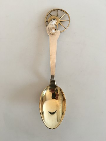 A. Michelsen Christmas Spoon 1942 Gilded Sterling Silver