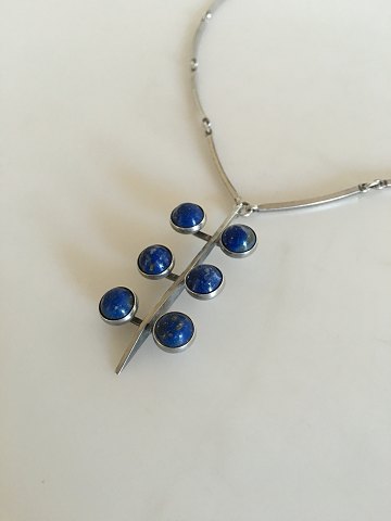 N.E. From Pendent with Chain in Sterling silver and Lapis Lazuli