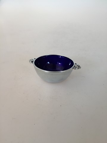 Evald Nielsen Saltcellars with blue enamel in Sterling Silver