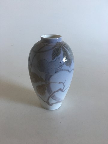 Royal Copenhagen Unique Vase with squirrel by Amalie Smith from 1907