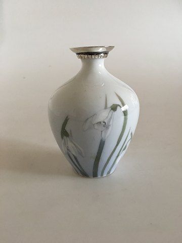 Royal Copenhagen Art Nouveau Vase with silver top No 93/396