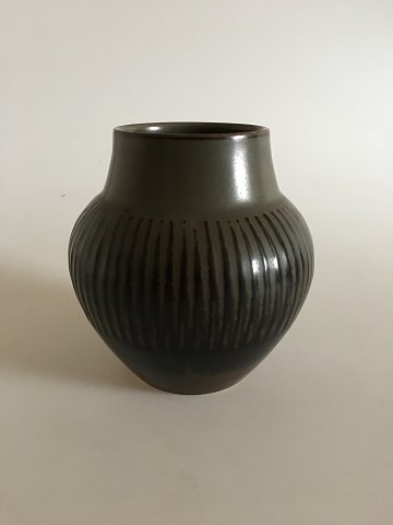Bing & Grondahl Stoneware Vase by Valdemar Petersen No 779