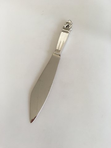 Georg Jensen Sterling Silver Acorn Cake Knife No 196