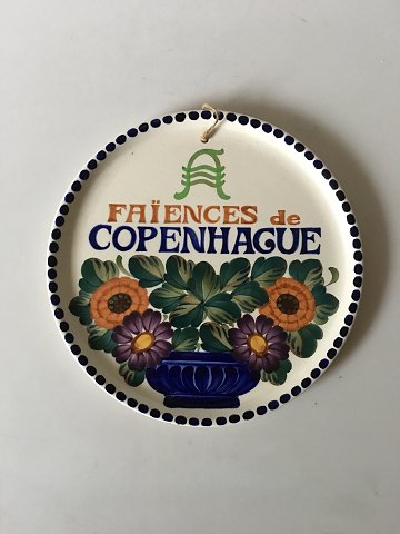 Aluminia Plate No. 829/445. French dealer sign "Faïences de Copenhague"