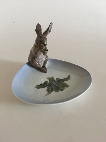 Royal Copenhagen Art Nouveau Dish with Rabbit No 878