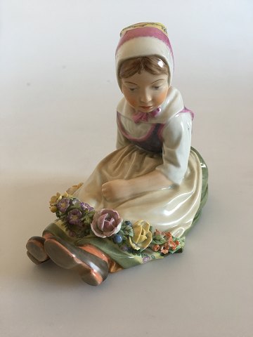 Royal Copenhagen Overglaze Flower Girl from Sealand No 12418