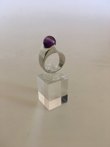 N.E. From Sterling Silver Ring with Armetyst