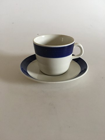 Rorstrand Blue Koka Coffee Cup and Saucer