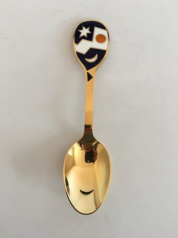 Anton Michelsen Christmas Spoon 2004  In Gilded Sterling Silver with Enamel