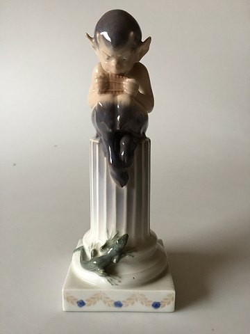 Royal Copenhagen Figurine Faun on pedistal with lizzard No 433