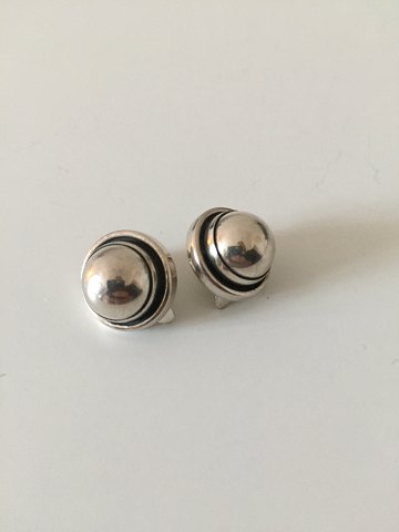 Georg Jensen Sterling Silver Earclips Modern