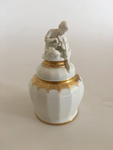 Bing & Grondahl Hans Tegner lidded vase with faun No 3172/1161