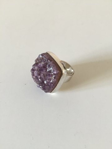Bent Knudsen Sterling Silver Ring with Amethyst No 173