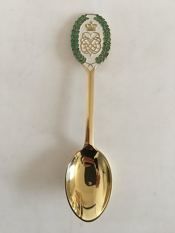 Anton Michelsen Commemorative Spoon In Gilded Sterling Silver from 1968