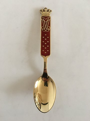 Anton Michelsen Commemorative Spoon In Gilded Sterling Silver from 1960