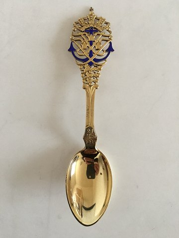 Anton Michelsen Commemorative Spoon In Gilded Sterling Silver from 1935
