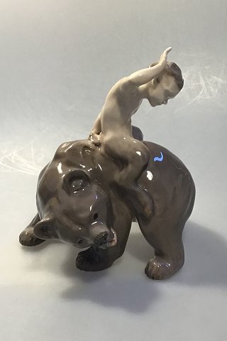 Royal Copenhagen Figurine Pan/Faun on Bear No 976