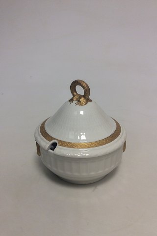 Royal Copenhagen Gold Fan Sauce Bowl with lid No 11506