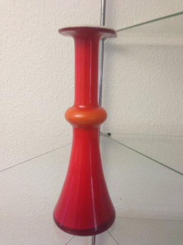 Holmegaard Red/White Palet vase