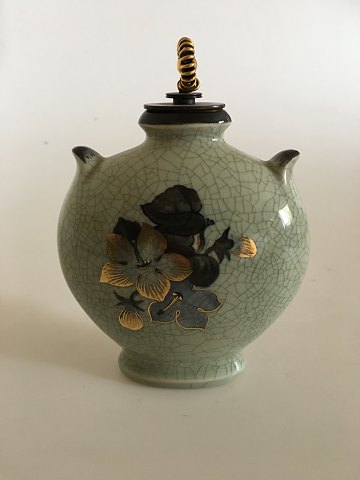 Royal Copenhagen Vase with Bronce Lid by Knud Andersen