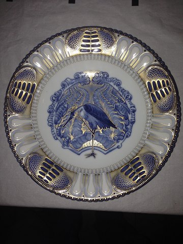 Rare Bing & Grondahl Art Nouveau Deep plate from the Heron Service 1886-1889