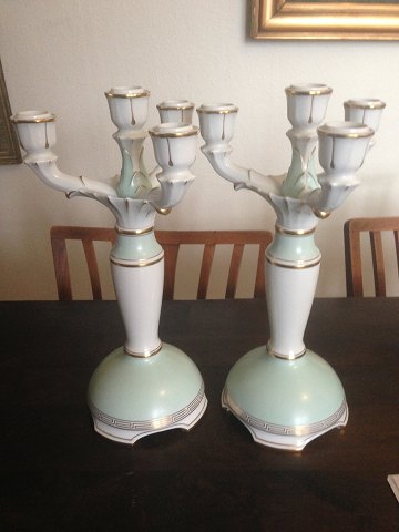 Bing & Grondahl Pair of 4-Arm Candelabra