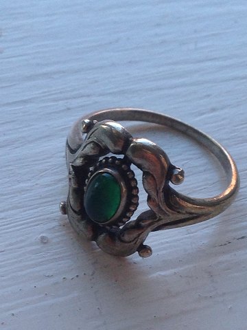 Georg Jensen Sterling Silver Ring No 30 with Green stone