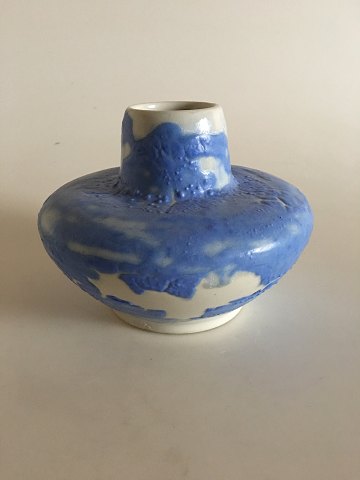 Rorstrand Art Nouveau Vase Crystalline in Blue
