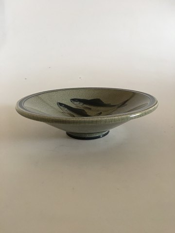 Royal Copenhagen Unique Bowl with fish by Oluf Jensen from 1932