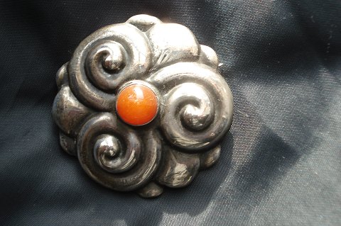 Art Nouveau Brooch Danish 830 Silver