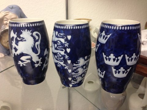 Bing & Grondahl Art Nouveau King Cups Sweden, Norway and Denmark