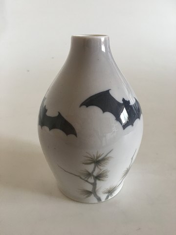 Royal Copenhagen Art Nouveau Vase with Bats No 475/113