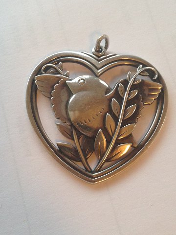 Georg Jensen Sterling Silver Pendant with Bird from 1933-1944 No 97