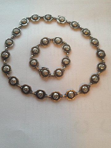Georg Jensen Sterling Silver  Necklace and Bracelet No 44