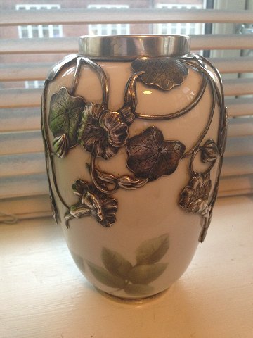 Royal Copenhagen Vase with Silver mounting by Anton Michelsen from 1911