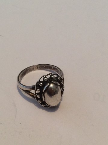 Georg Jensen Sterling Silver Ring with silver Stone No 26 from the 1920