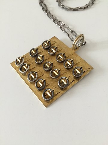 Bent Exner Gilded Sterling Silver Pendant from 1979