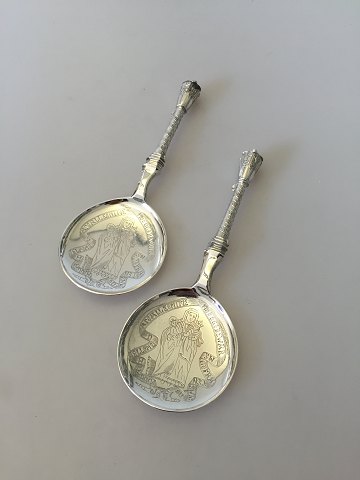 Pair of P. Hertz Silver Apostle Spoons from 1892