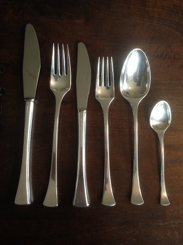 Hans Hansen Sterling Silver Kristine Dinner and Lunch Set 72 pieces