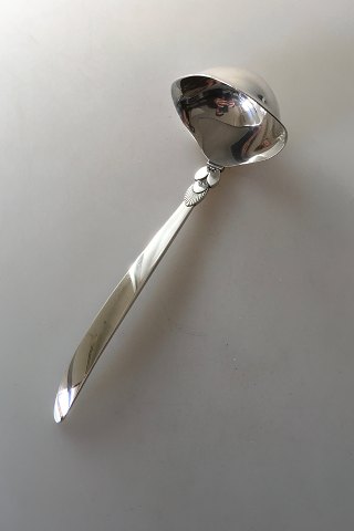 Georg Jensen Sterling Silver Cactus Gravy Ladle with Curved Handle No 128