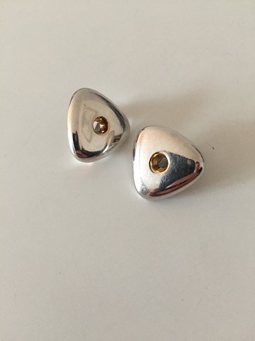 Georg Jensen Sterling Silver Earclips No 395