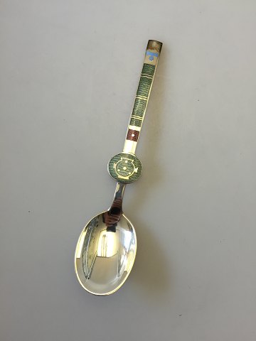 A. Michelsen Sterling Silver with Enamel Spoon of the Month no. 2 designed ny 
Paul René Gauguin