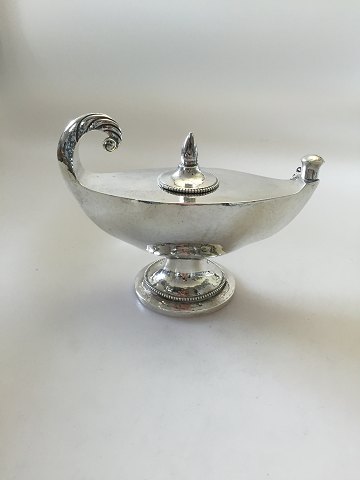 Mogens Ballin Large Oil Lamp in Silver