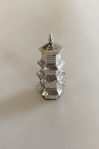 Sterling Silver Salt/Pepper shaker as a Chinese Tower