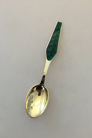 Sorenco Christmas Spoon 1966 made of gilded sterling silver with enamel. 
Measures 16,5 cm (6 ½")