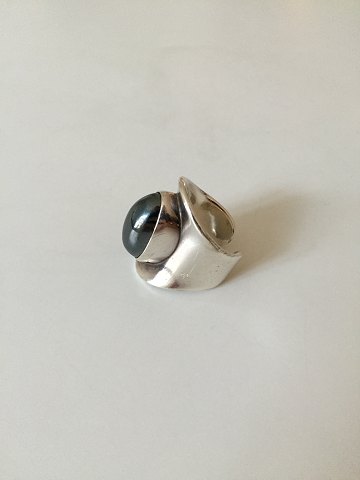 Bent Knudsen Sterling Silver Ring No 4 with Hematite